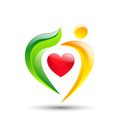 person loving trees nature eco concept