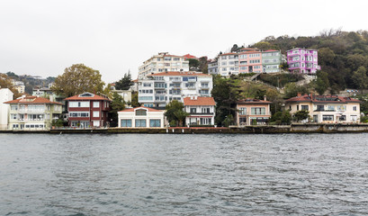 Fototapeta na wymiar Bosphorus houses buildings
