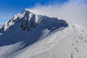 mountain top in winter