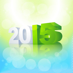 2015 written in perspective with colorful background