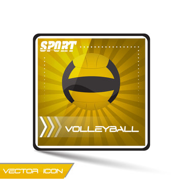 Volleyball sport vector icon