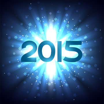 2015 placed on blue glow burst