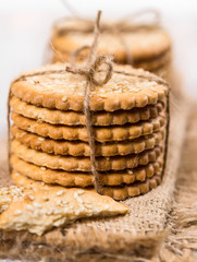Sweet cookies with sesame seeds