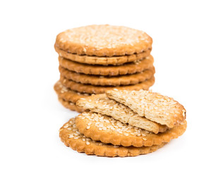 Sweet cookies with sesame seeds