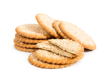 Sweet cookies with sesame seeds