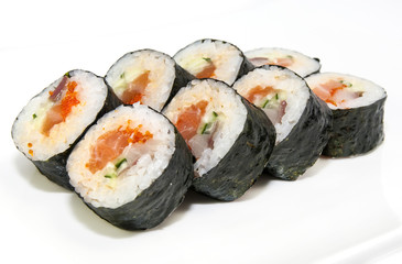 delicious seafood sushi at a Japanese restaurant