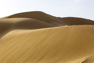 Fototapeta na wymiar African desert sand dunes of sugar hot, landscape