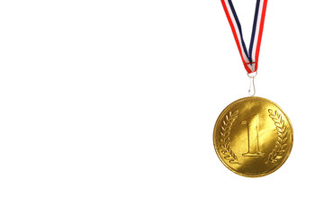 golden medal first place champion isolated winner