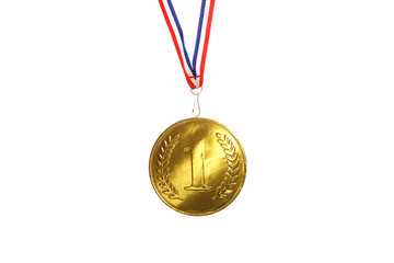 golden medal first place champion isolated winner