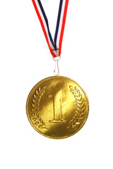 golden medal first place champion isolated winner