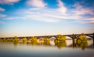 Long exposure of the Veterans Memorial Bridge over the Susquehan