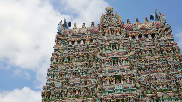 Ornate facade of Hindu temple