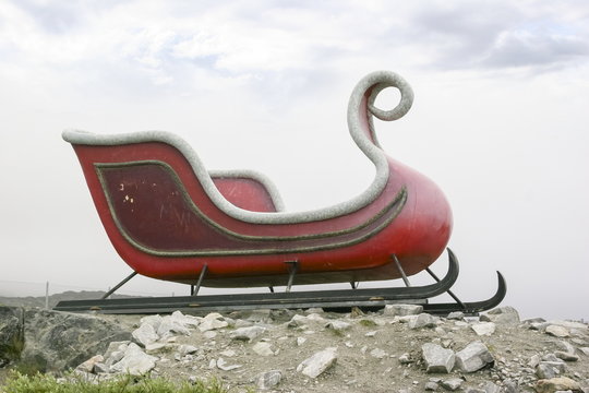 Santa's sleigh in Ilulissat, Greenland.