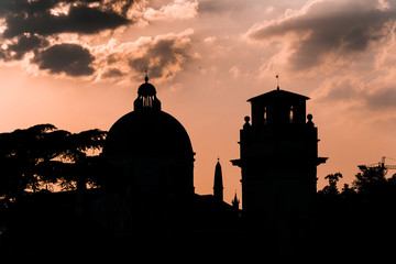 Fototapeta premium Silhouette of Verona - Italy