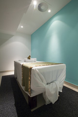 massage table in hotel interor