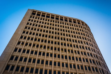 Looking up at the Brandywine Building in downtown Wilmington, De