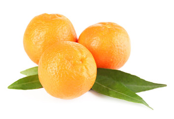 Tasty mandarins isolated on white