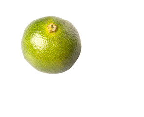 Calamondin or calamansi lime over white background