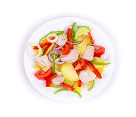Warm meat salad
