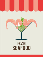 Seafood design, vector illustration.