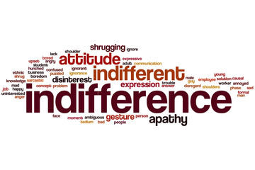 Indifference word cloud