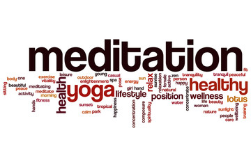 Meditation word cloud