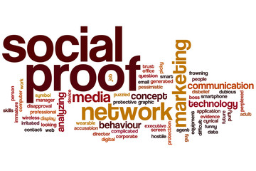 Social proof word cloud