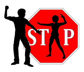 Stop harassment, Self Defense for Women sign