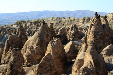 Sandstone formations in Cappadocia, Turkey