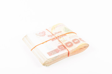 thai banknote on white background