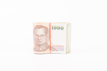 thai banknote on white background