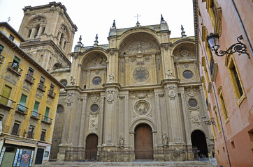 Fototapeta premium Facade of the cathedral, Granada, Spain