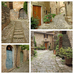 italian old street  collage