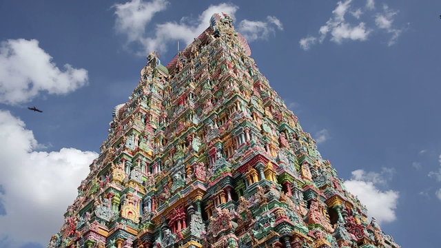 Ornate facade of Hindu temple