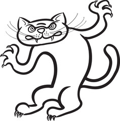 whiteboard drawing - evil cat