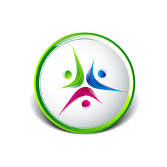 logo element Abstract people icon Design