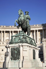 Obraz premium Statue of Prince Eugene , Vienna (Austria)