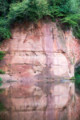 sandstone cliffs in the Gaujas National Park, Latvia
