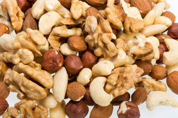 background of mixed nuts