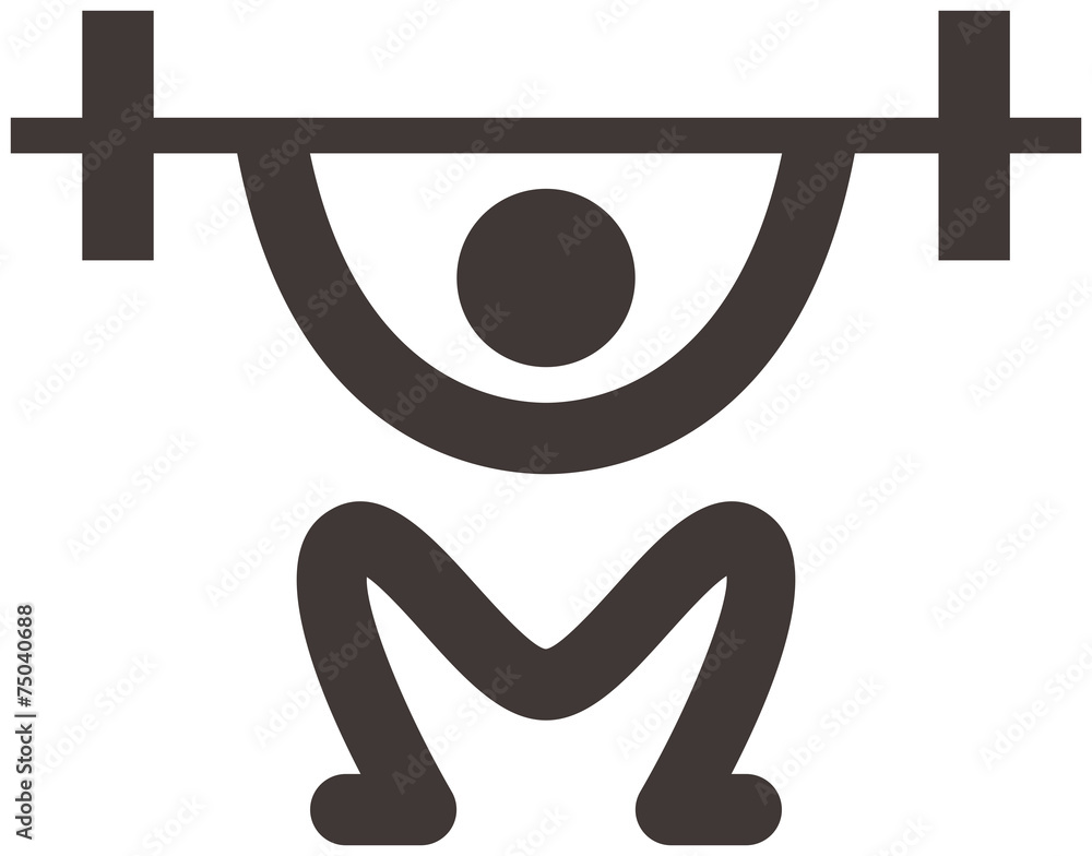 Wall mural 2439 - weightlifting icon