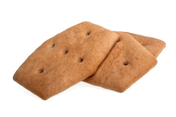 Chocolate cookies on a white background