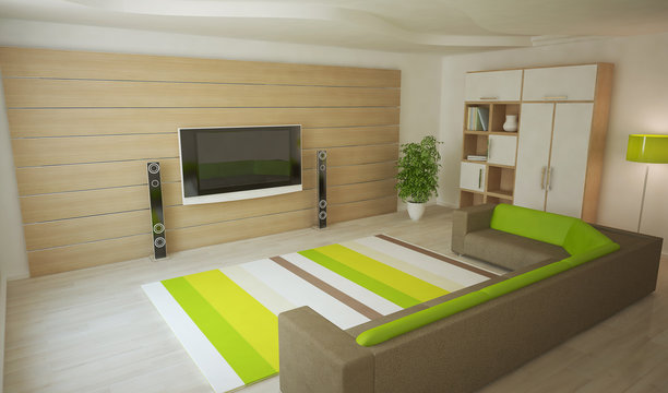 modern 3d interior design