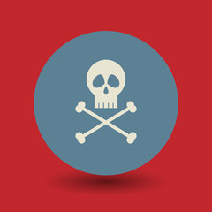 Skull symbol, vector