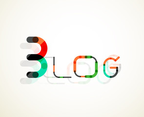 Blog word font concept