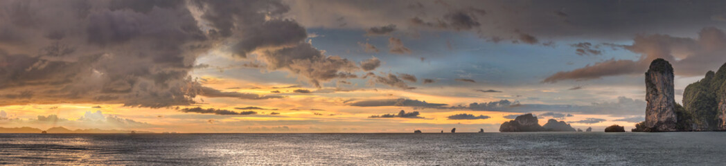 beautiful sunset with colorful sky