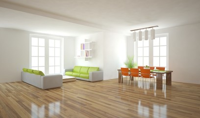 modern 3d interior design