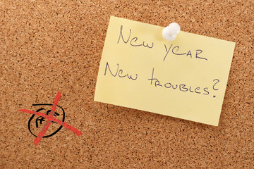 New year sticker new troubles