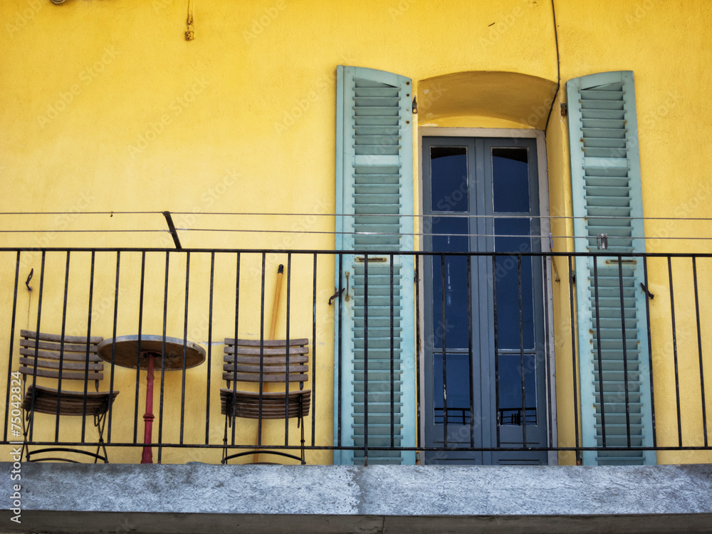 Wall mural window of bastia