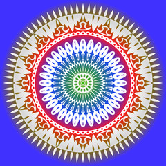 Орнамент на синем фоне