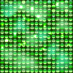 Фон из блестящих дисков с зелёным оттенком